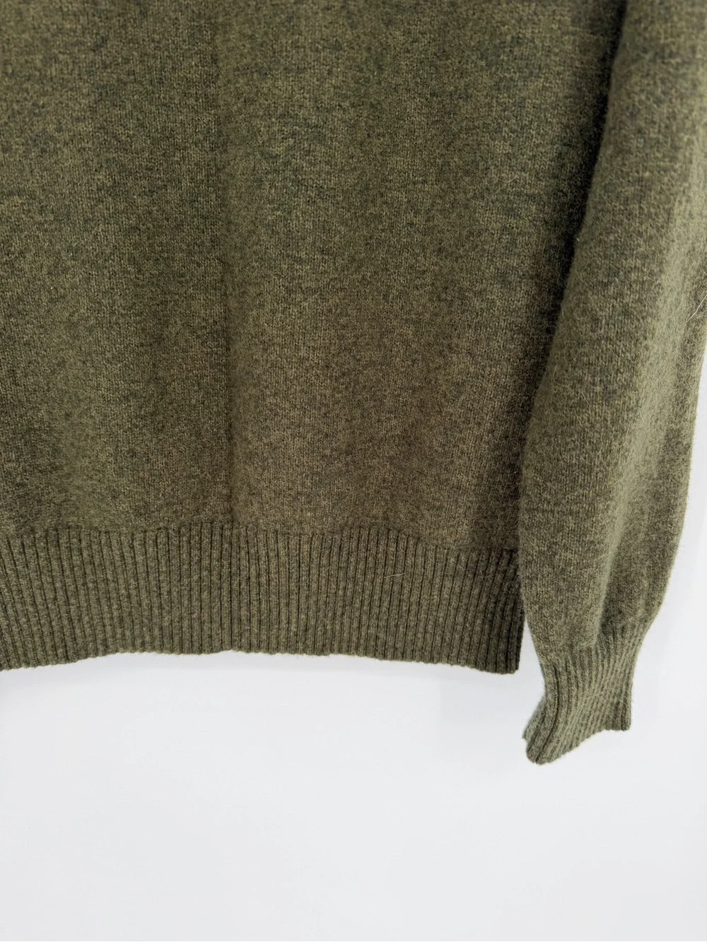 J.Crew Lambswool Blend Raglan Crewneck Sweater Green Men's - M